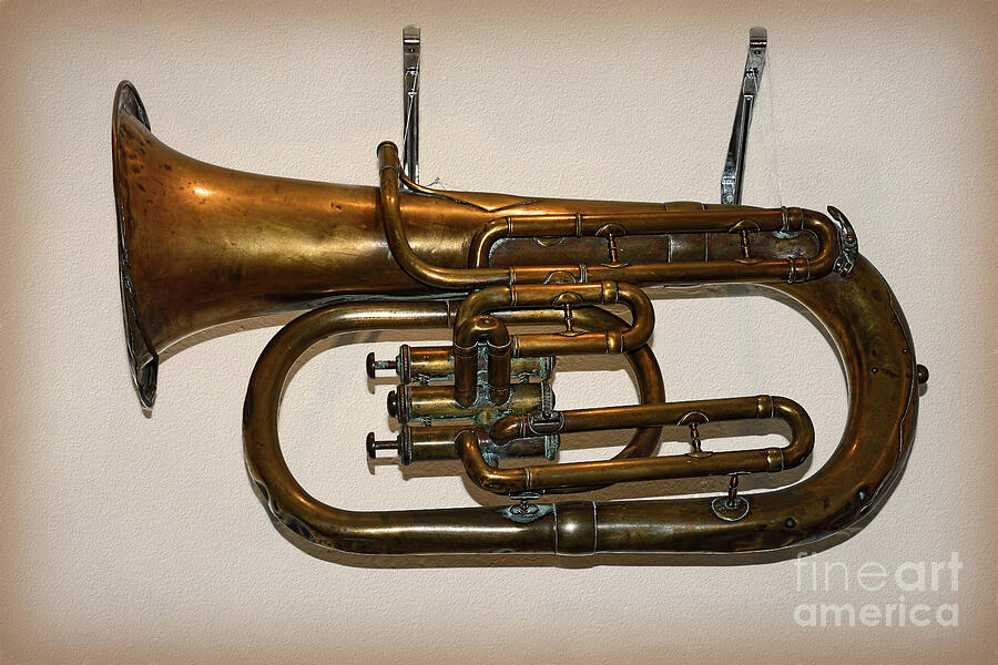 Music Photograph - Baritone Horn 1910 by Kaye Menner by Kaye Menner