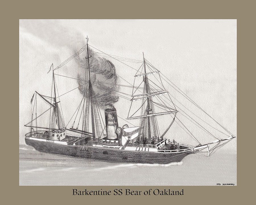 Barkentine Bear Of Oakland Drawing