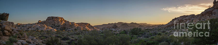 Barker Dam Hiking Trail Sunset Pano Photograph by Michael Ver Sprill