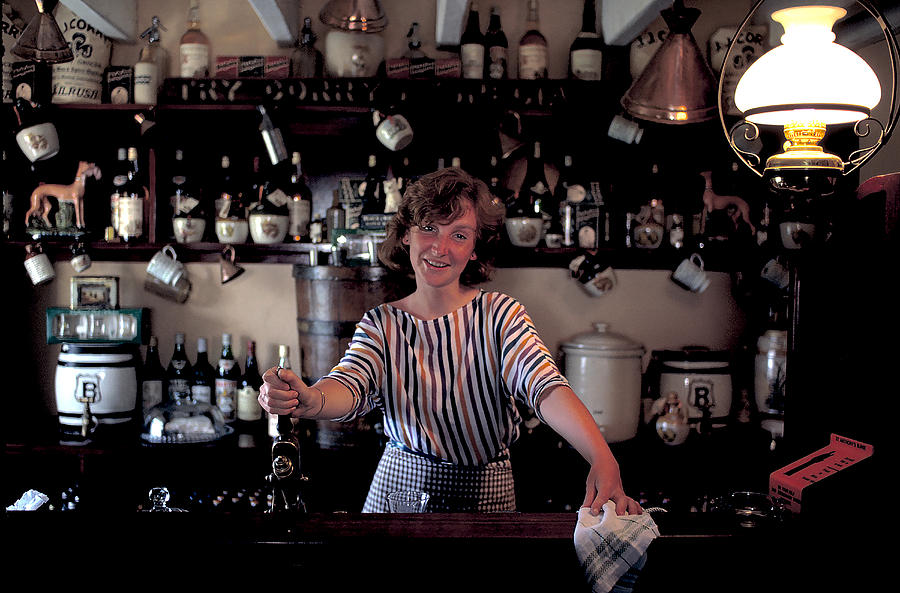 Barmaid At Durty Nellys Pub In Ireland Photograph By Carl Purcell Fine Art America 