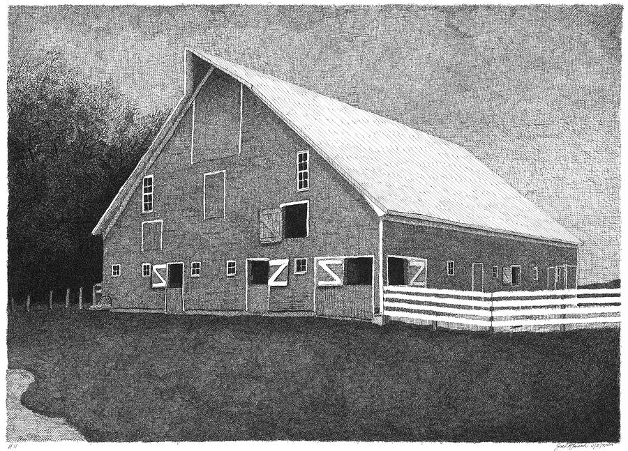 Barn 11 Drawing by Joel Lueck