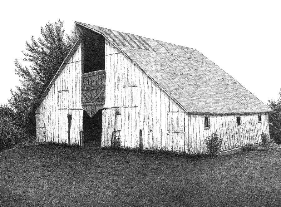 Barn 16 Drawing by Joel Lueck