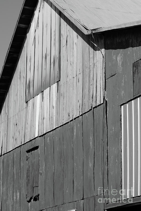 Barn Abstract Black and White Photograph by Karen Adams