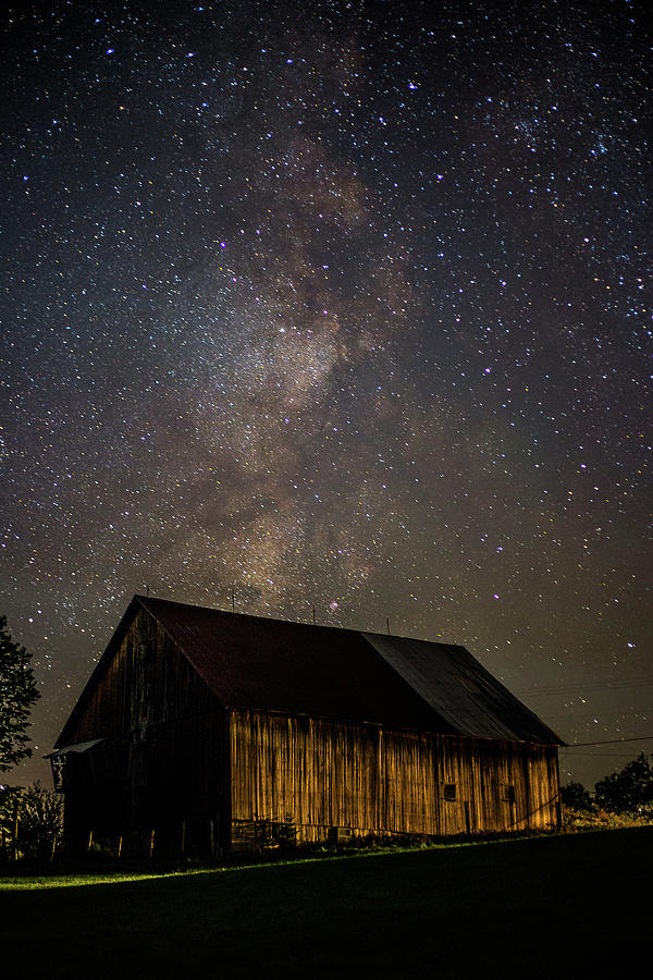 Barn and Milky Way Close-up Photograph by Tim Kirchoff