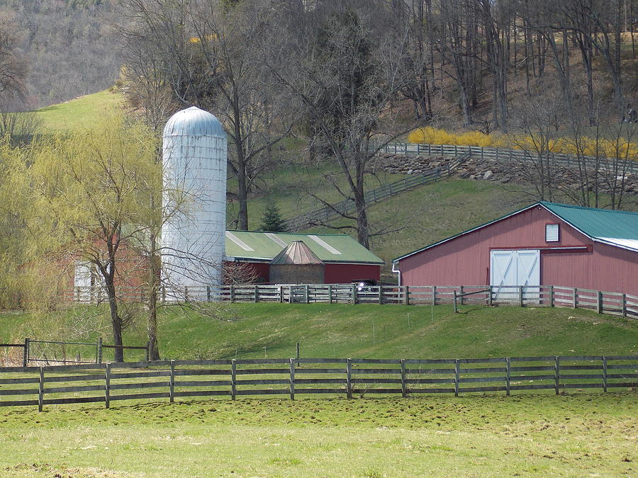 Barn and Silo in Canaan CT Photograph by Catherine Gagne