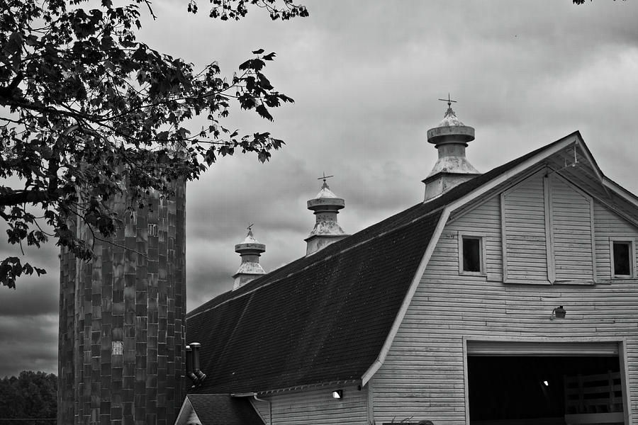 Barn and Silos Photograph by George Taylor