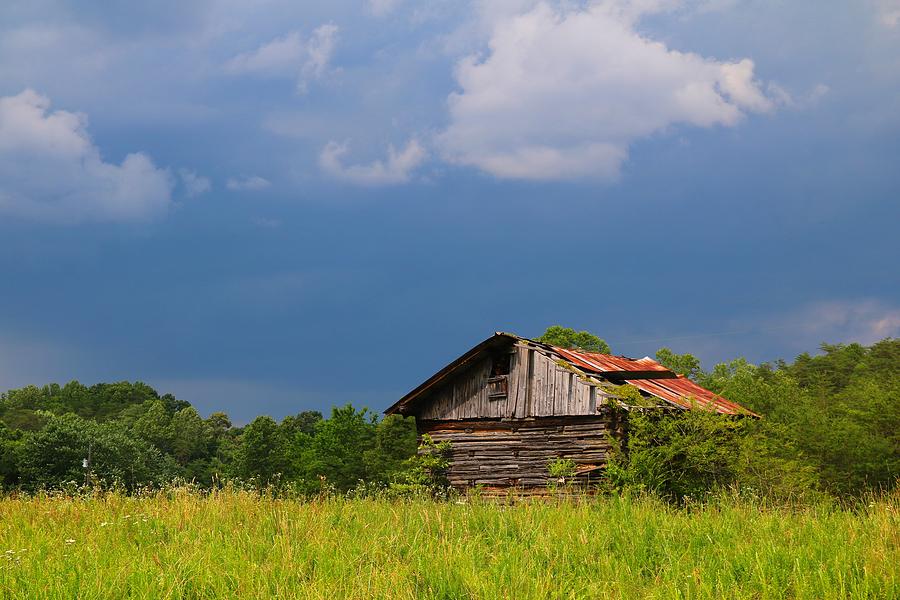 Architecture Photograph - Barn and Stormy Sky by Kathryn Meyer