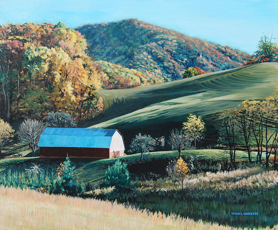 Barn at Blowing Rock Painting by Tommy Midyette