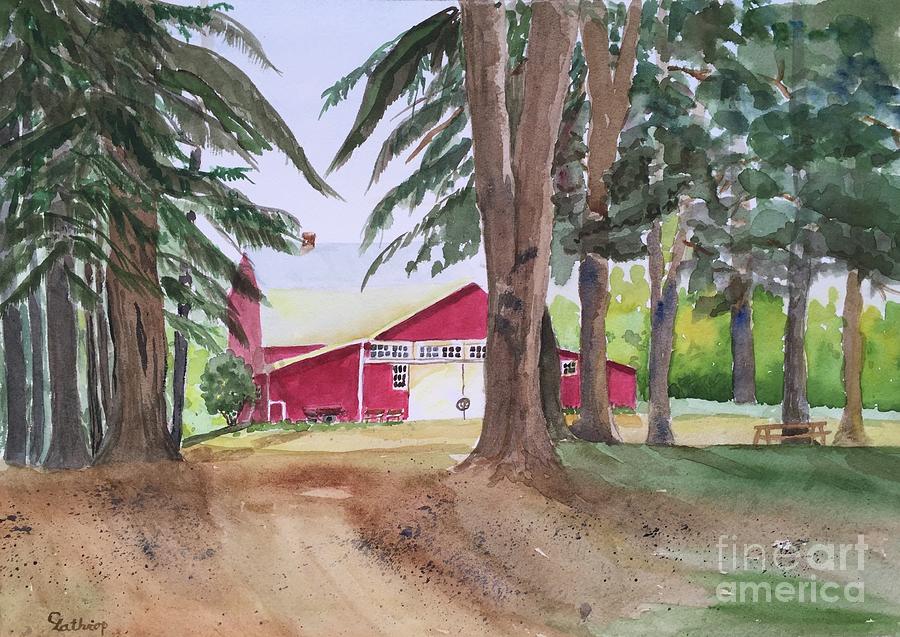 Barn at Howland Preserve Painting by Christine Lathrop