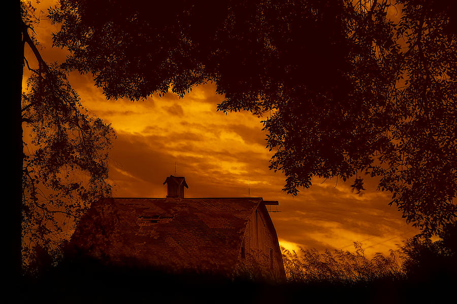 Barn - At Sunset - Nebraska Photograph by Nikolyn McDonald