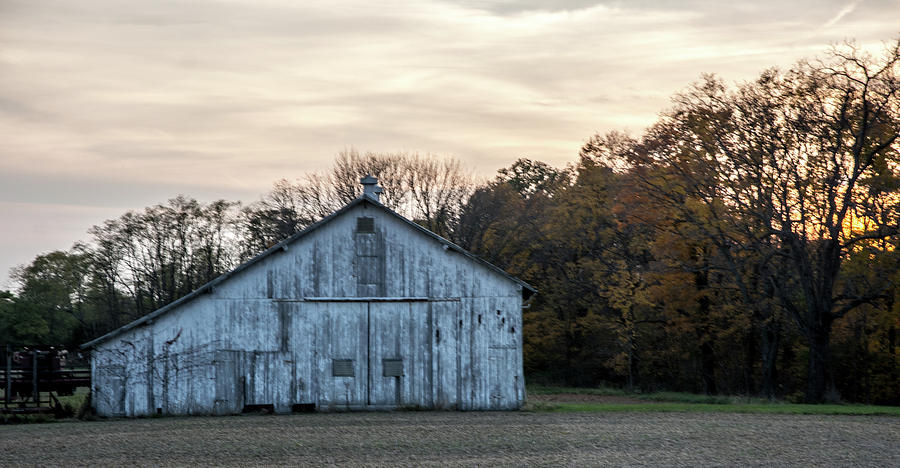 Barn At Sunset Photograph by Randall Branham