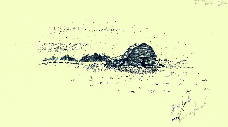 Barn Drawing by Brian Sereda