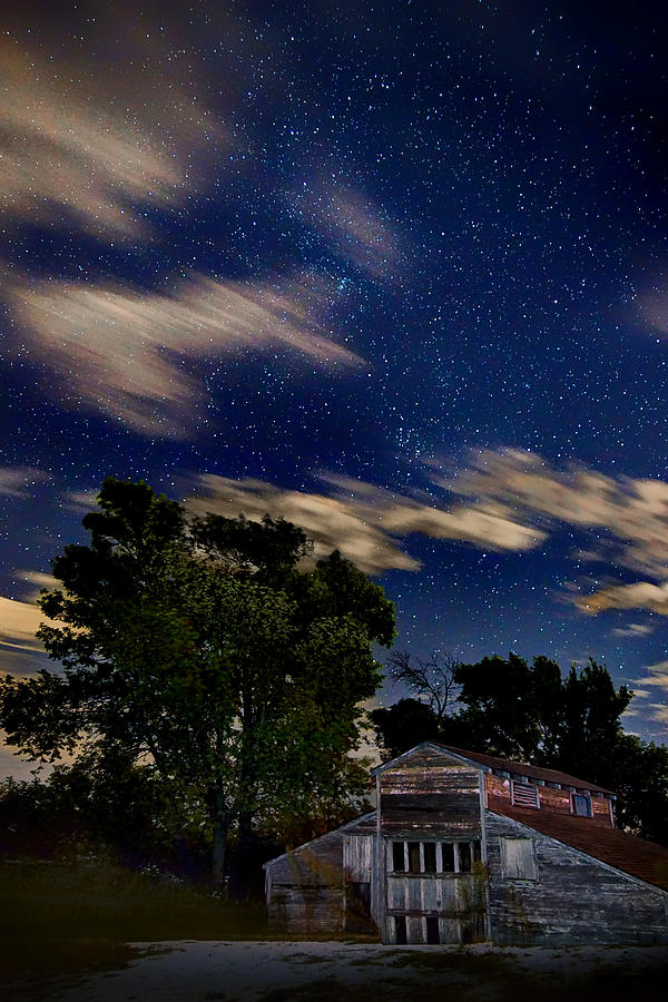 Barn - Clouds - Stars Photograph by Nikolyn McDonald