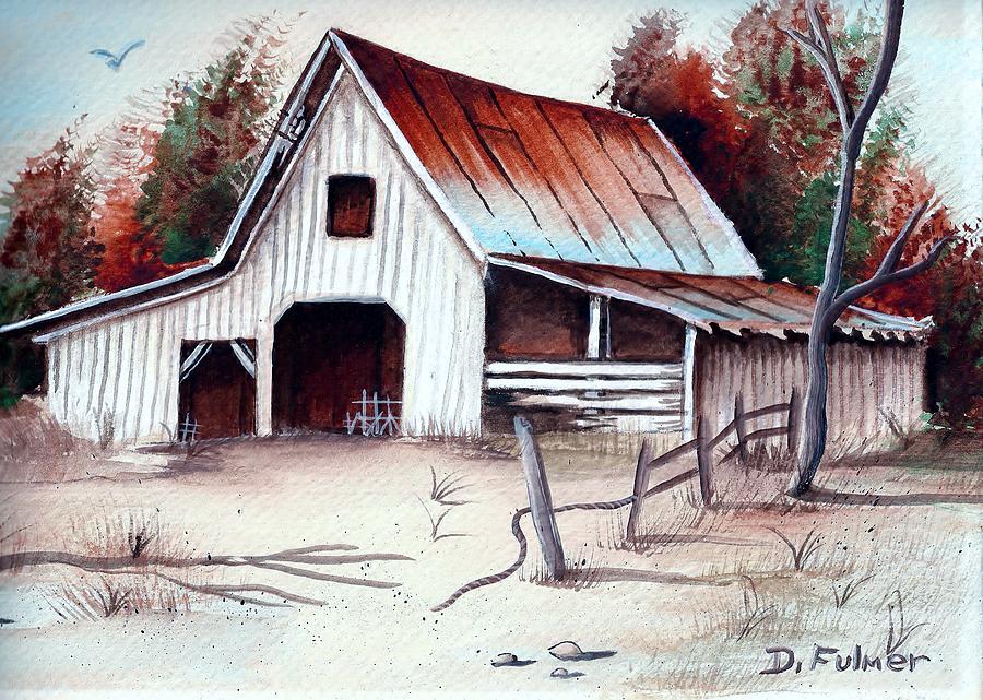 Barn Painting by Denise F Fulmer
