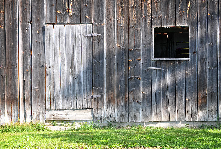 Barn Door and Window Photograph by Mike Martin