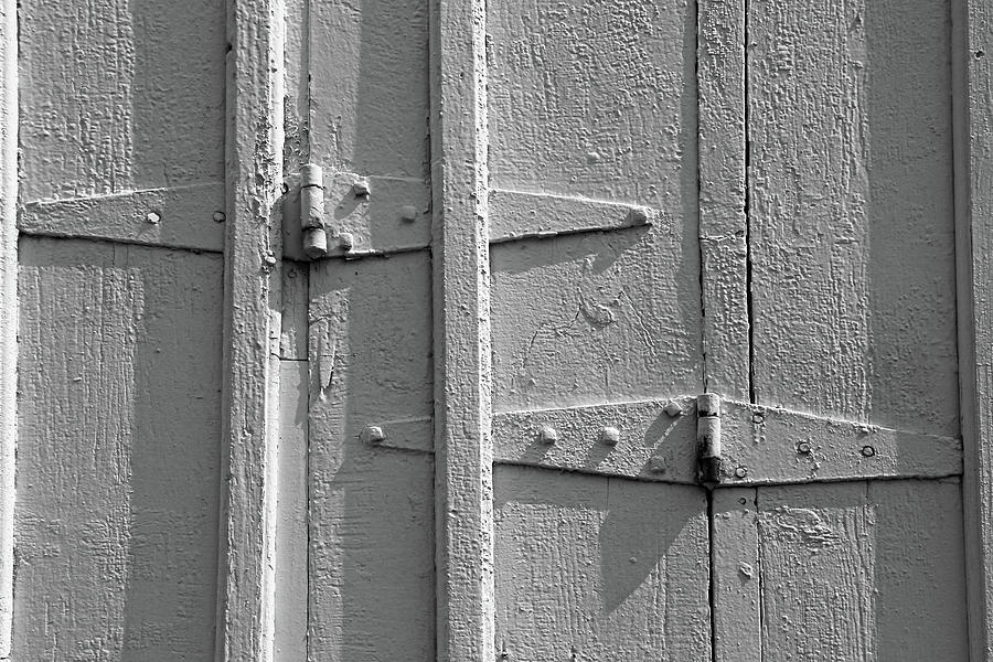 Barn Door Hinges BW Photograph by Mary Bedy