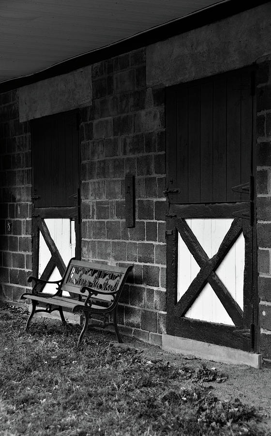 Black And White Photograph - Barn Doors by Angel Bentley