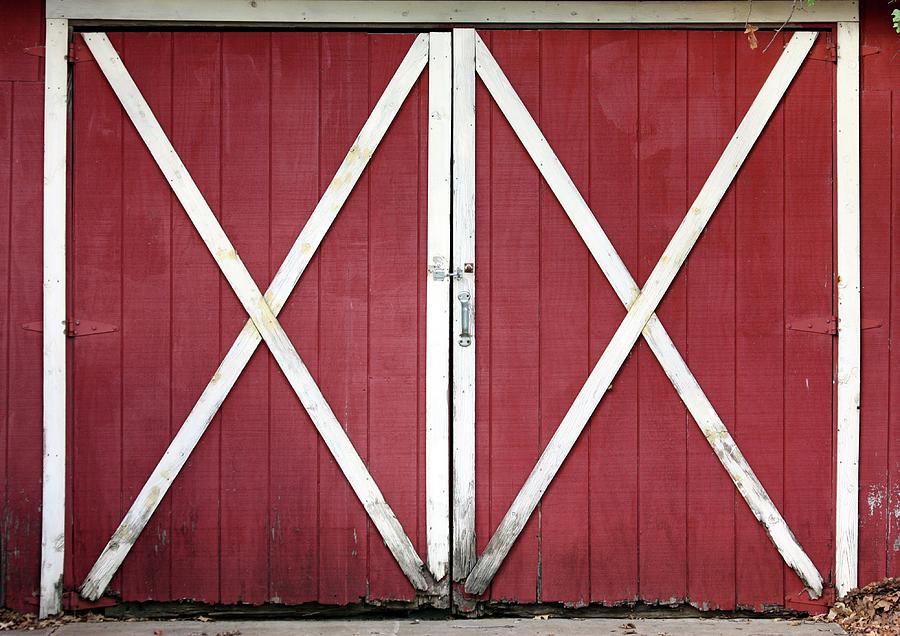 Red Barn Doors Photograph by Sheila Brown