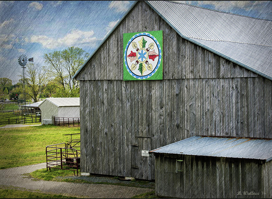 Tree Photograph - Barn Hex Sign by Brian Wallace