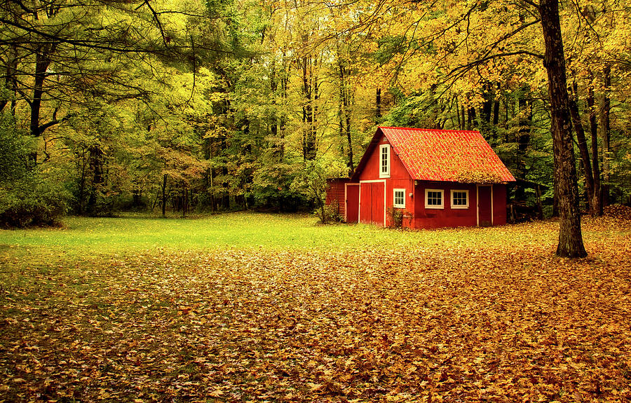 Barn In Autumn Photograph by Mountain Dreams