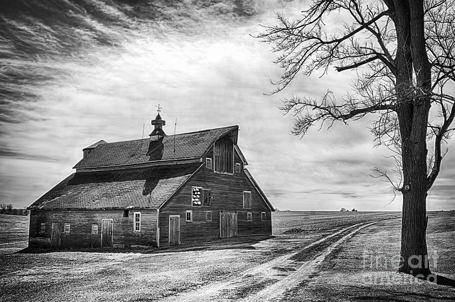 Barn in Black and White Photograph by Priscilla Burgers