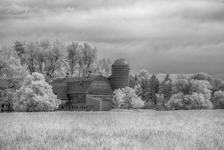 Barn Photograph - Barn in Infrared by Guy Whiteley