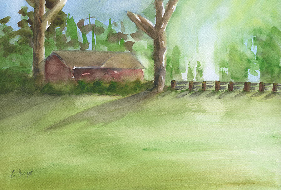 Barn in Savannah Painting by Frank Bright
