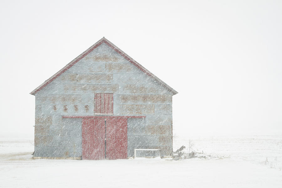 Barn in Snow - 5482 Photograph by Jon Friesen