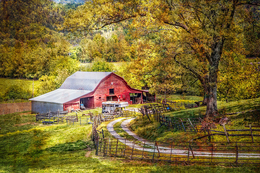 Barn Photograph - Barn in the Valley by Debra and Dave Vanderlaan