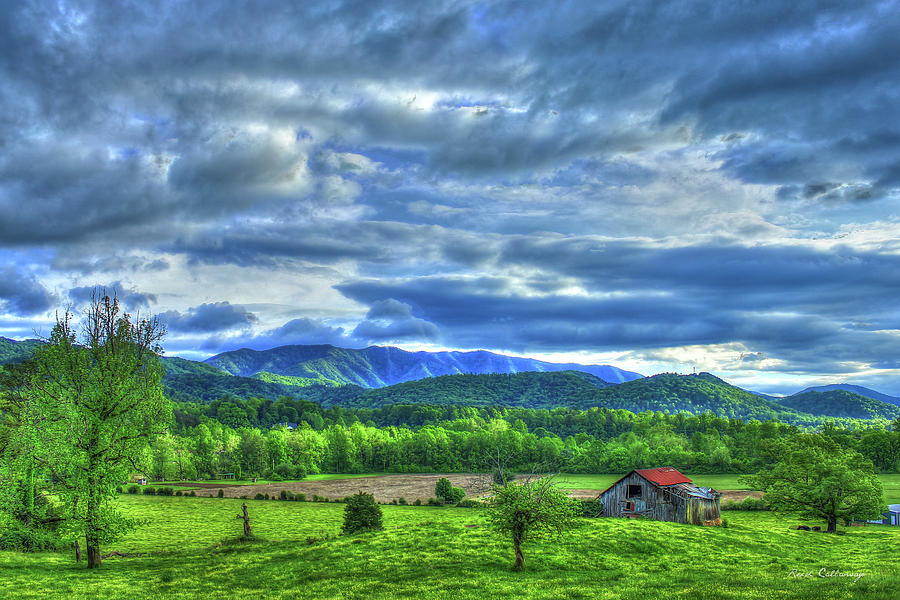 Historic Old Barn Great Smoky Mountains Blue Ridge Mountains Landscape Art Photograph by Reid Callaway