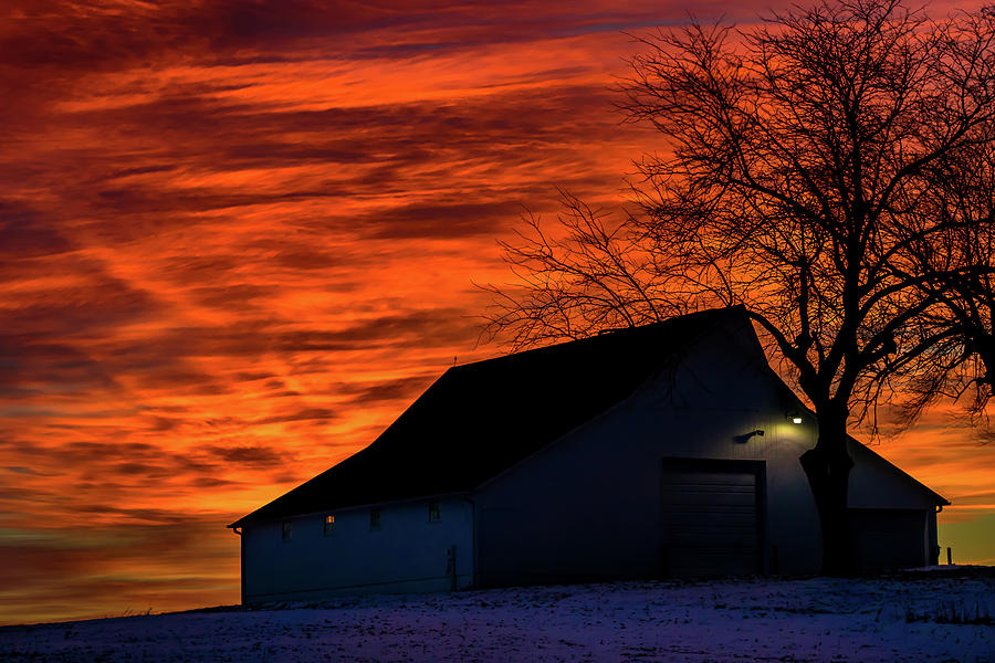 Barn on Fire Photograph by Scott McKay - Pixels