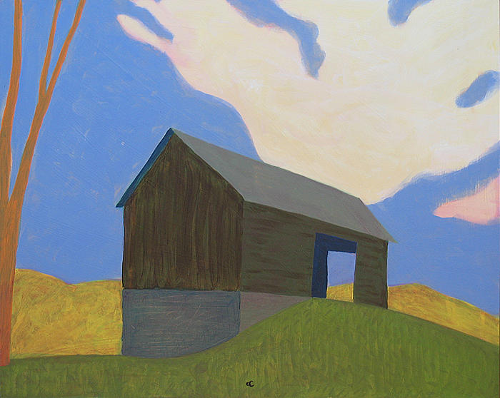 Southern Landscape Painting - Barn on Hill by Chris Cook Southern Landscape Painting - Barn on Hill by Chris Cook