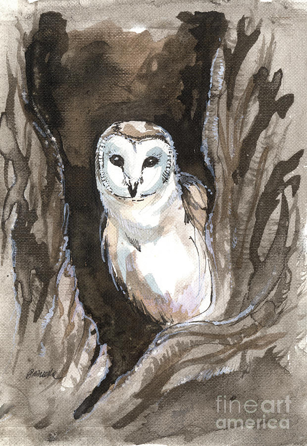 Barn owl 2018 05 20 Painting by Ang El