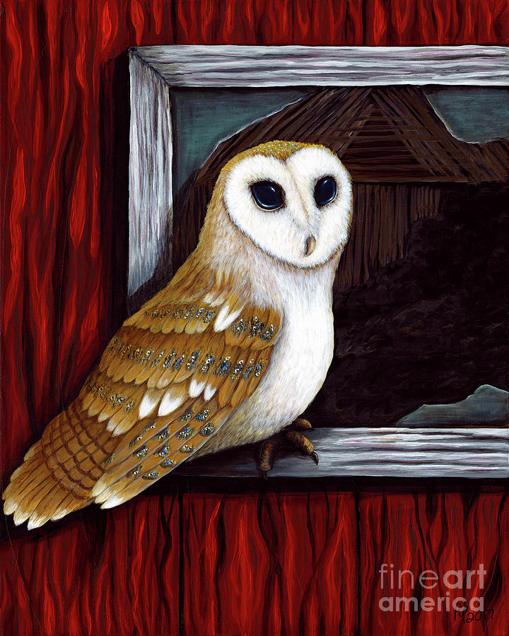 Barn Owl Beauty Painting by Rebecca Parker