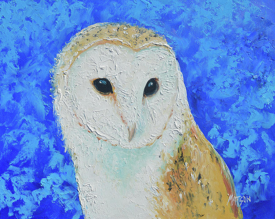 Barn Owl Painting by Jan Matson