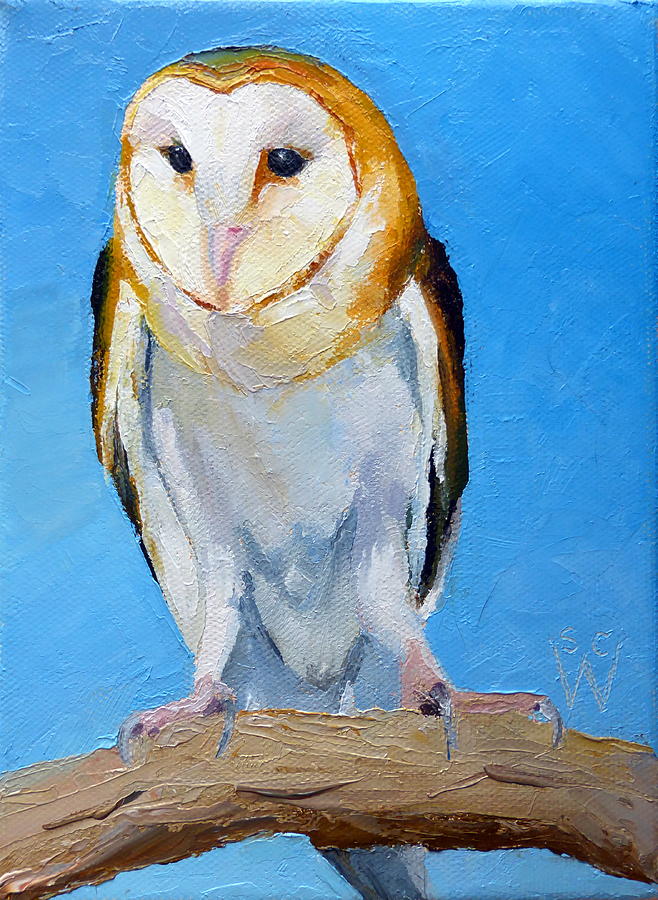 Barn Owl Painting by Susan Woodward