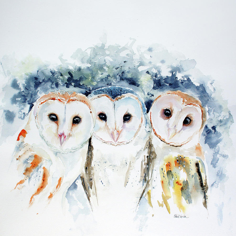 Barn Owls Painting by Isabel Salvador