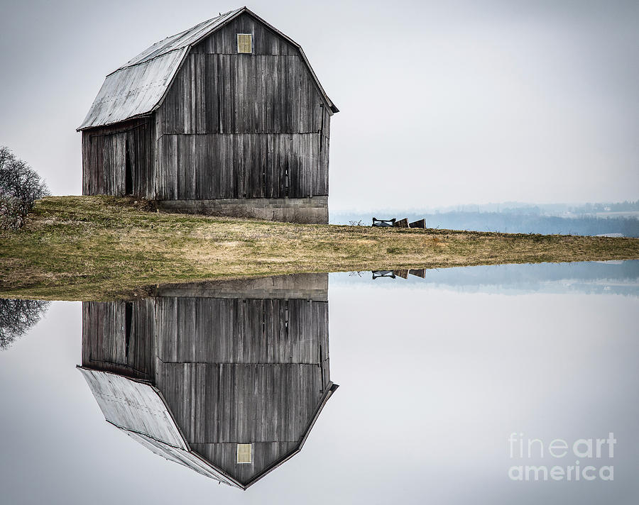 Barn Reflection Photograph by Joann Long