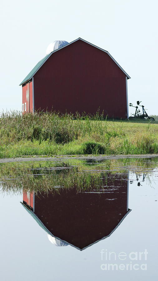 Barn Reflections Photograph by Erick Schmidt