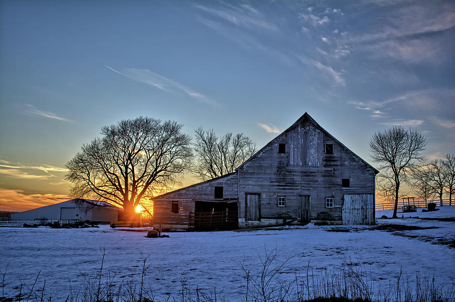 Barn Sunset Photograph by Bonfire Photography