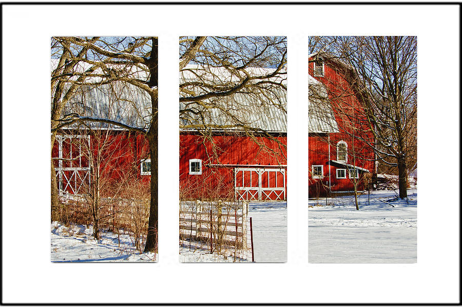 Barn Triptych Photograph by Pat Cook