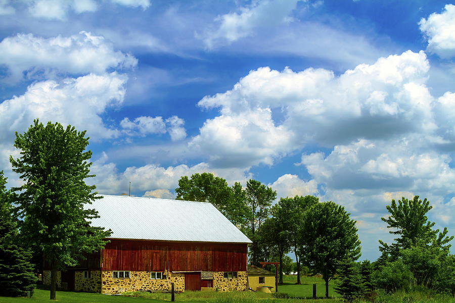 Barn Under Rolling Sky Photograph by Chuck De La Rosa