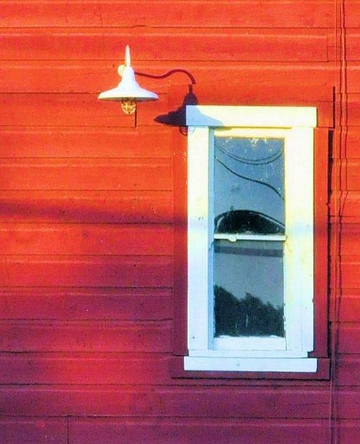 Barn Window and Lamp Photograph by Josephine Buschman