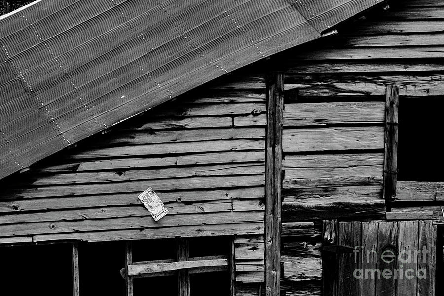 Barn with License Plate Photograph by Thomas R Fletcher