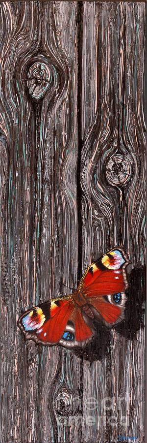 Barn Wood Butterfly Painting