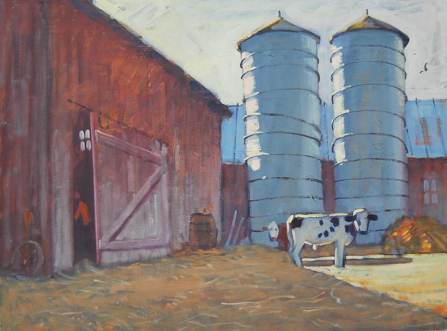 Barn Yard Boss Painting by Len Stomski
