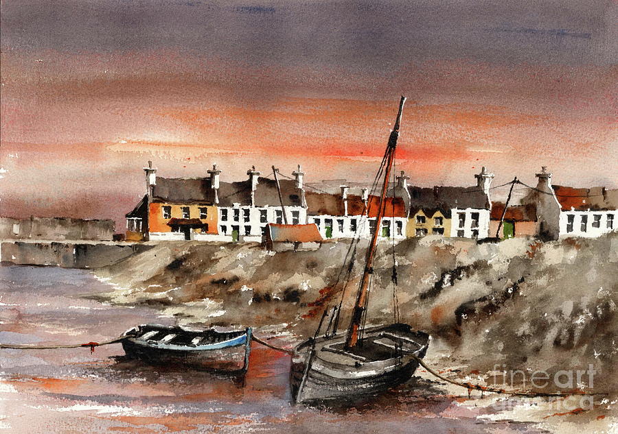 Barna sunset, Galway...x114 Painting by Val Byrne