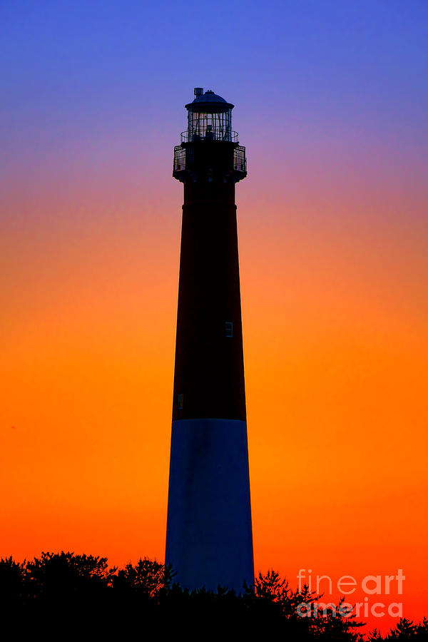 Fall Photograph - Barnegat Light at Dusk  by Olivier Le Queinec