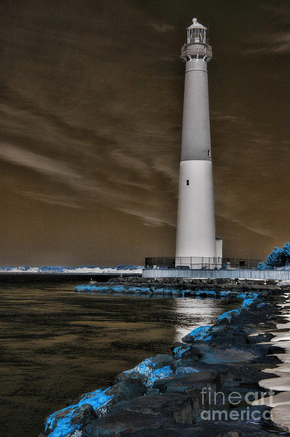 Barnegat Lighthouse in Infared Photograph by Paul Ward