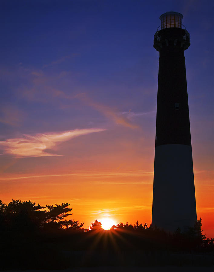 Barnegat Lighthouse Sunset Photograph by Susan Candelario